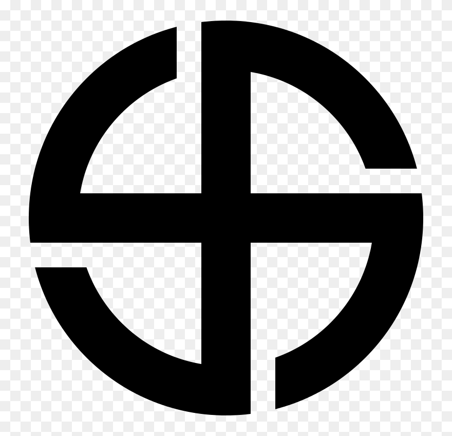 Broken Crossed Circle Clipart