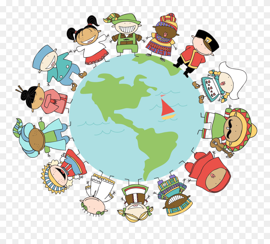 Kids Around The World Clipart - Png Download