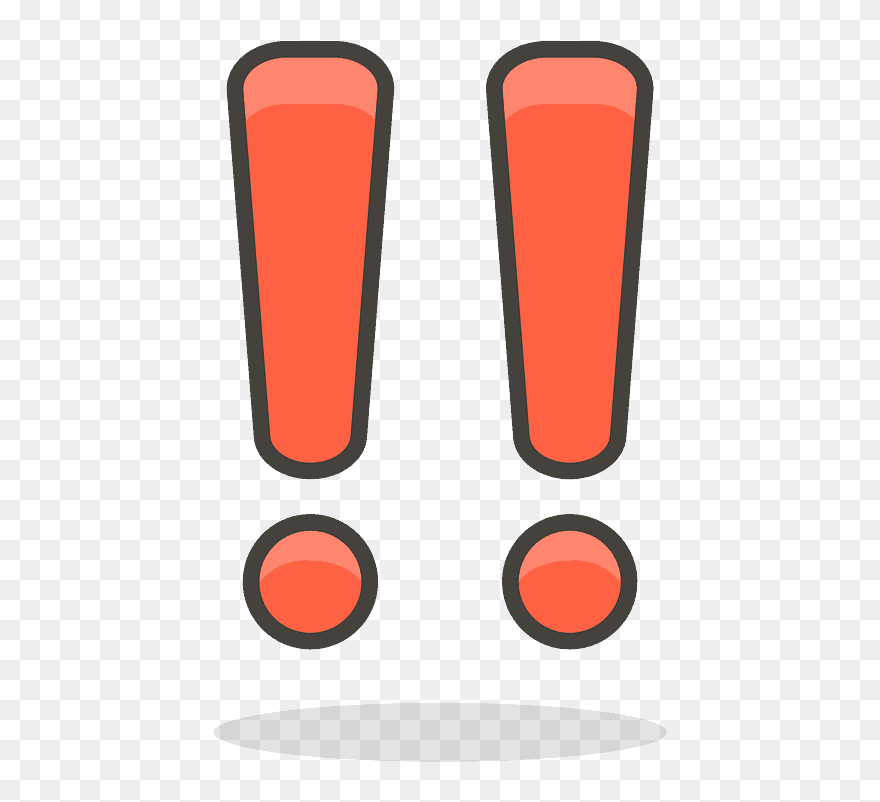 Double Exclamation Mark Emoji Clipart - Emoji Tanda Seru Png Transparent Png