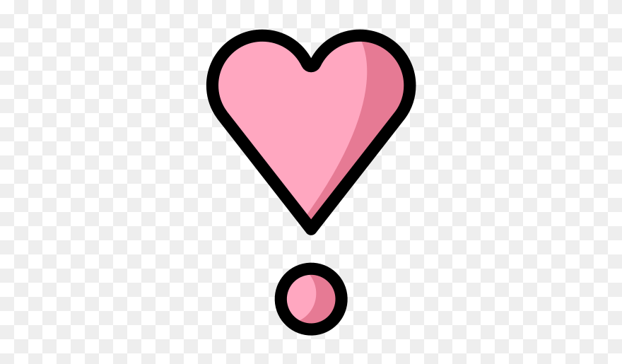 Heart Exclamation Emoji Clipart