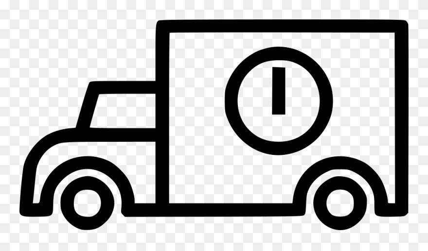 Truck Go Exclamation Point - Camion Spedizione Png Nero Clipart