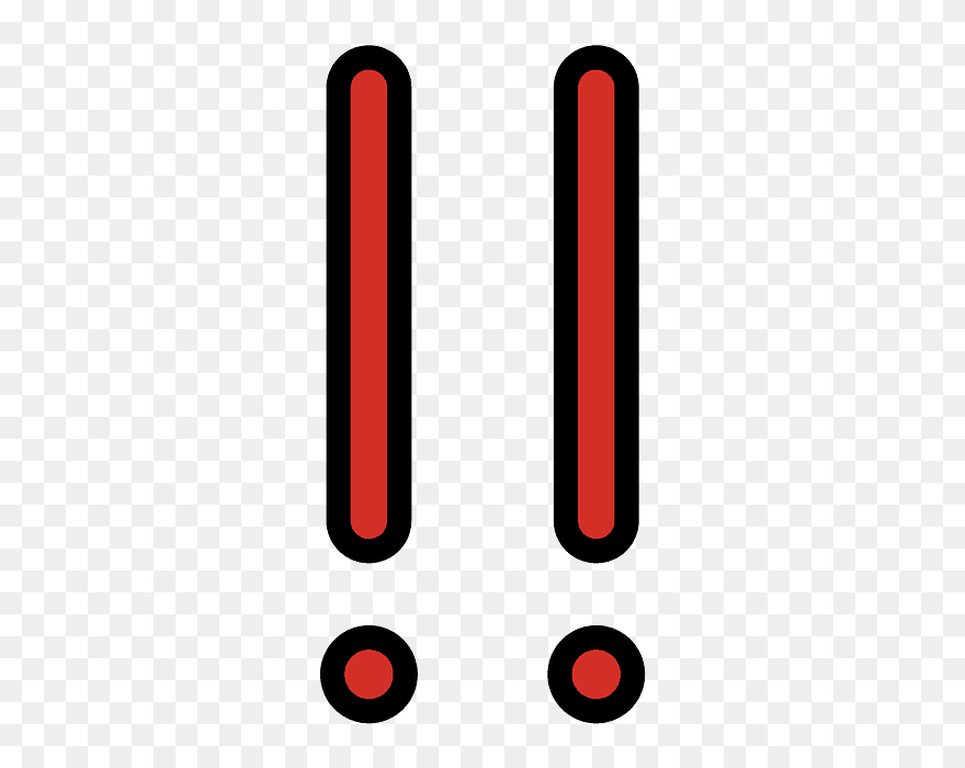 Double Exclamation Mark Emoji Clipart - Circle - Png Download