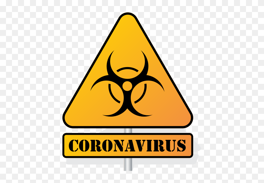 Coronavirus Biohazard Sign - Biohazard Symbol In Triangle Clipart