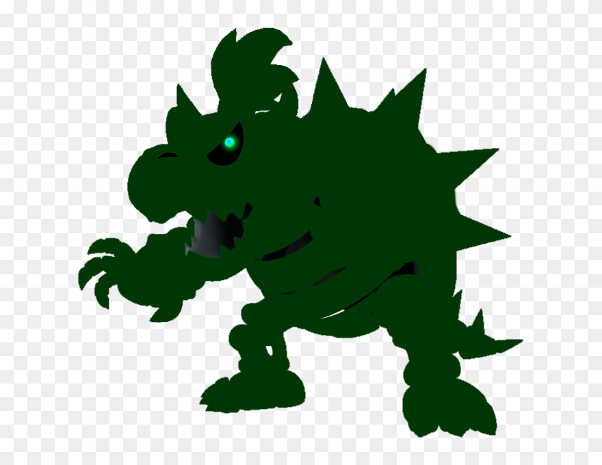 Dry Virtual Virus - Mario Dark Dry Bowser Clipart