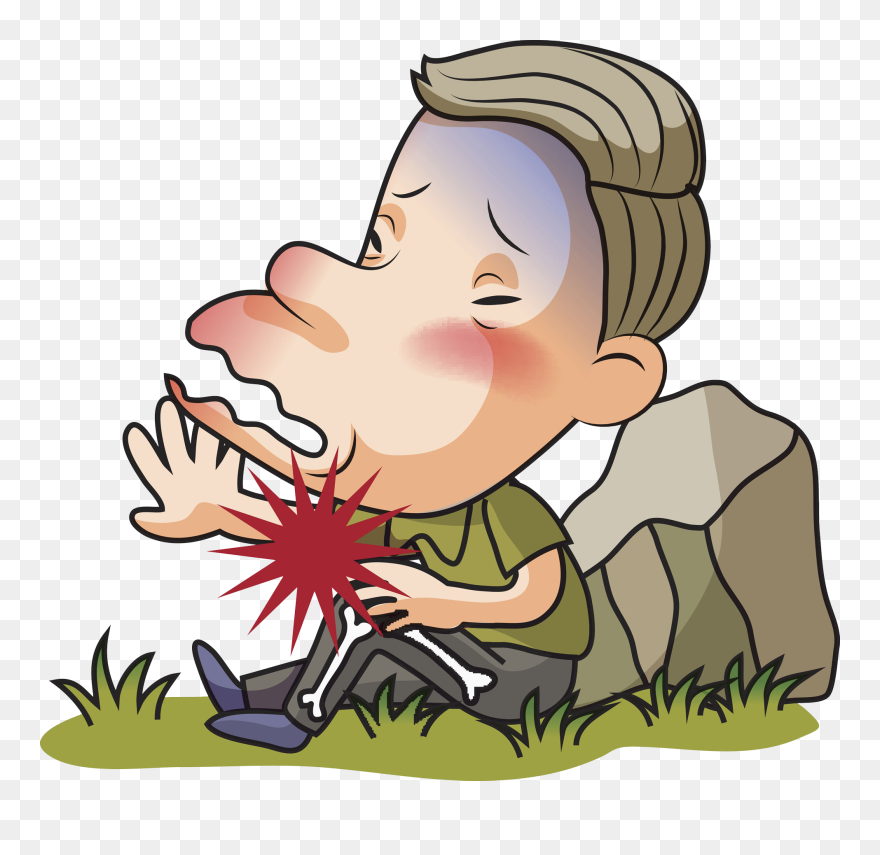 Old Clipart Old Age - Bone Fractures Cartoon - Png Download