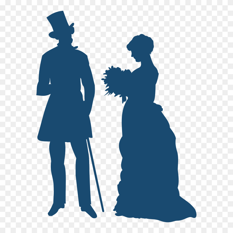 Old-fashioned Couple - Old Fashioned Clipart - Png Download