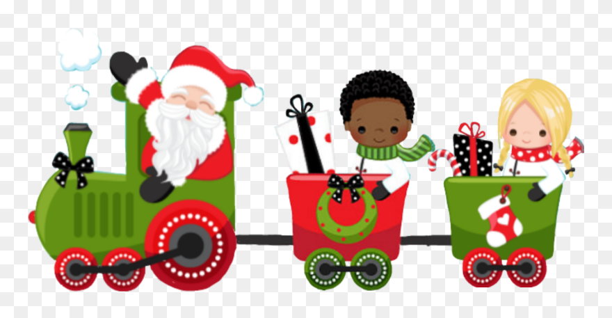 #christmastrain #santa #hoho #christmas #christmaseve - Cartoon Clipart
