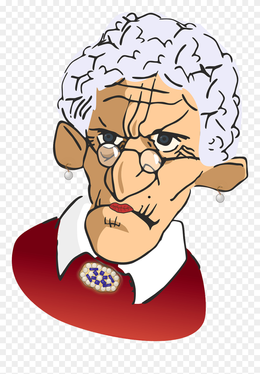 Old Woman - Old People Complaining Clipart