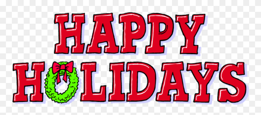 #hohoho #wordart #christmas #holidays - Happy Holidays Clipart
