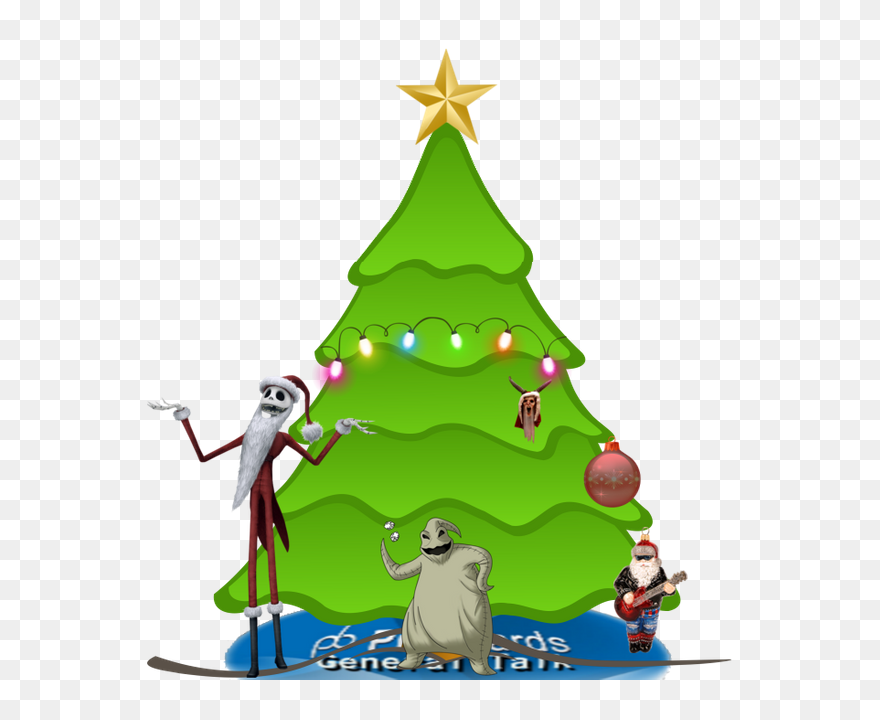 Draw A Big Christmas Tree Clipart