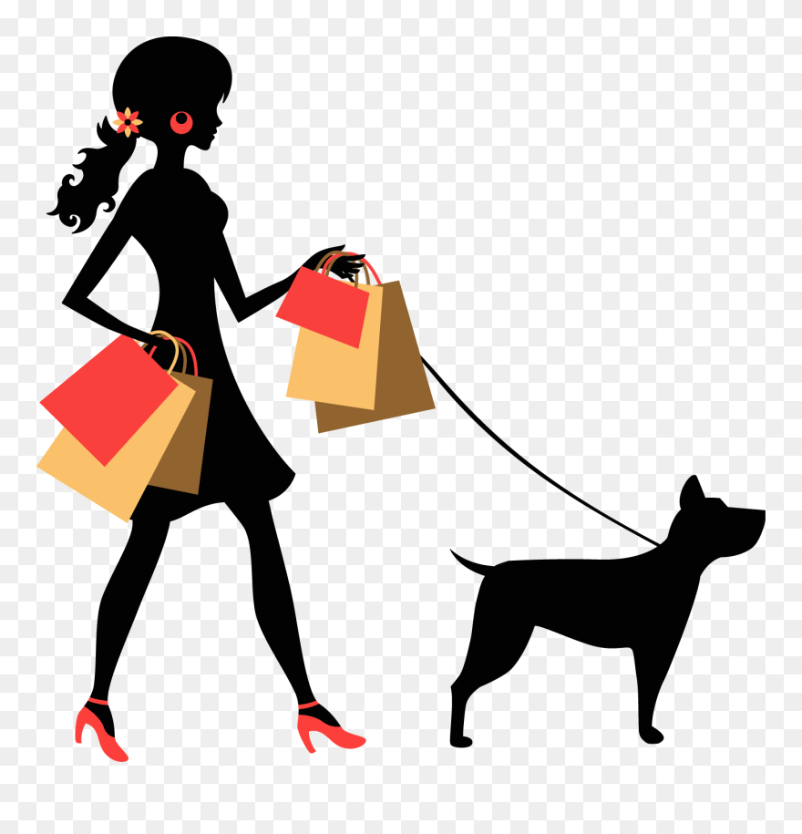 Dog Euclidean Vector Silhouette Photography Bag - Woman Walking Dog Silhouette Clipart
