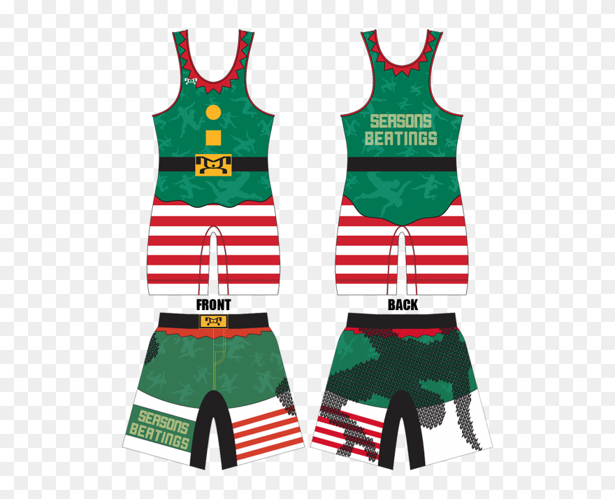 Elf Wrestling Singlet Clipart