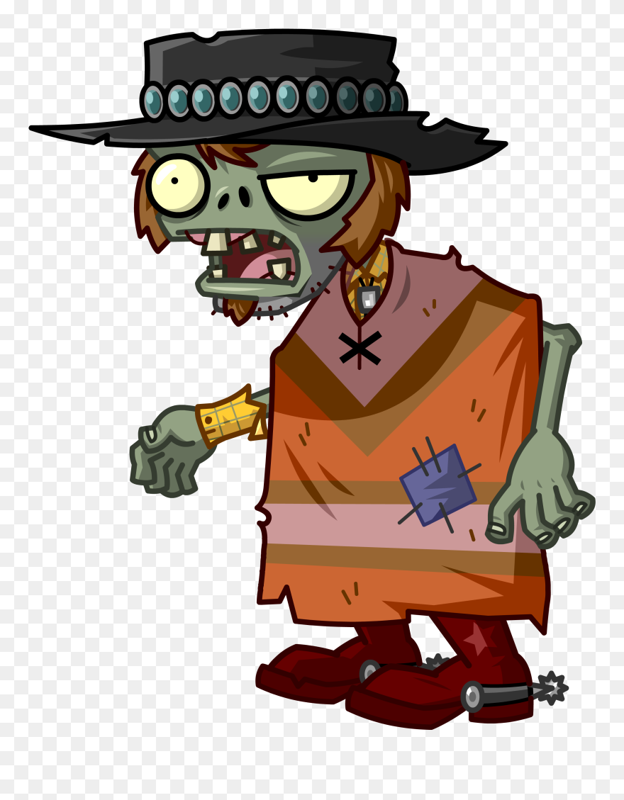 Zombies Wiki - Poncho Zombie Pvz 2 Clipart