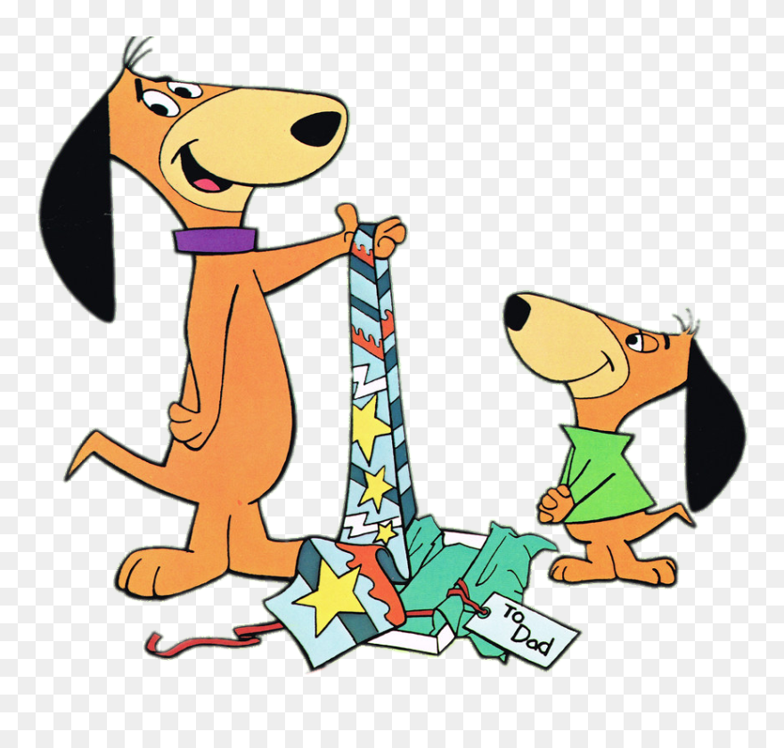 Augie Doggie Giving Present To Doggie Daddy - Augie Doggie And Doggie Fadei Clipart