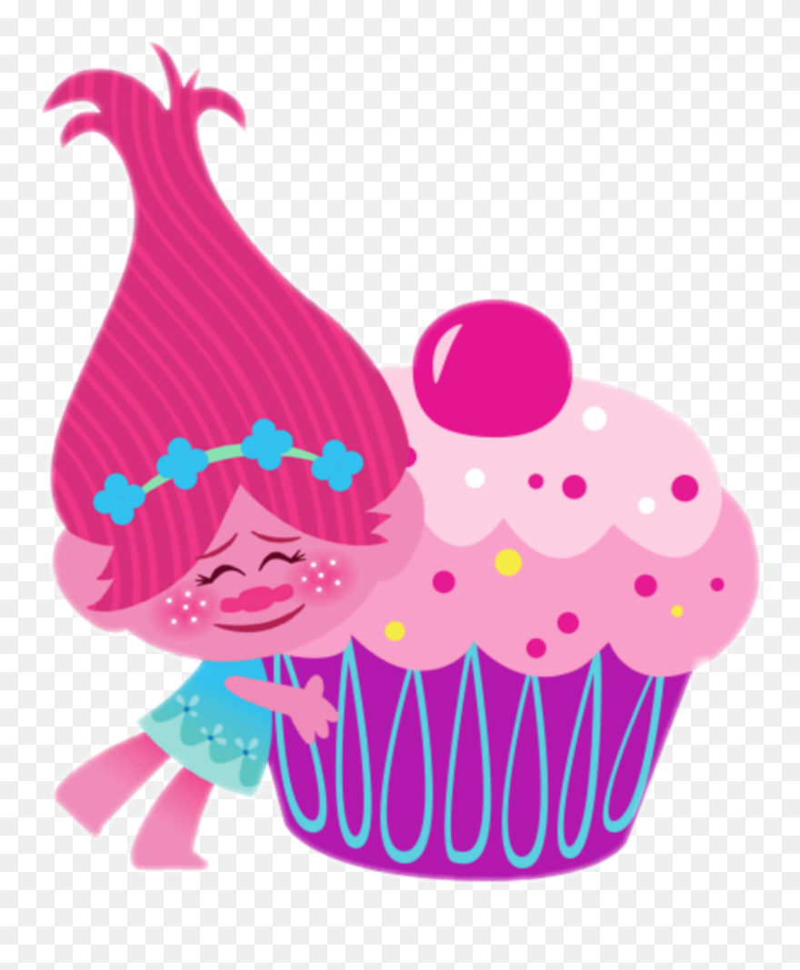 #cartoon #disney #disneypixar #poppy #trolls #capecake#dolcetto - Trolls Happy Birthday Clipart - Png Download