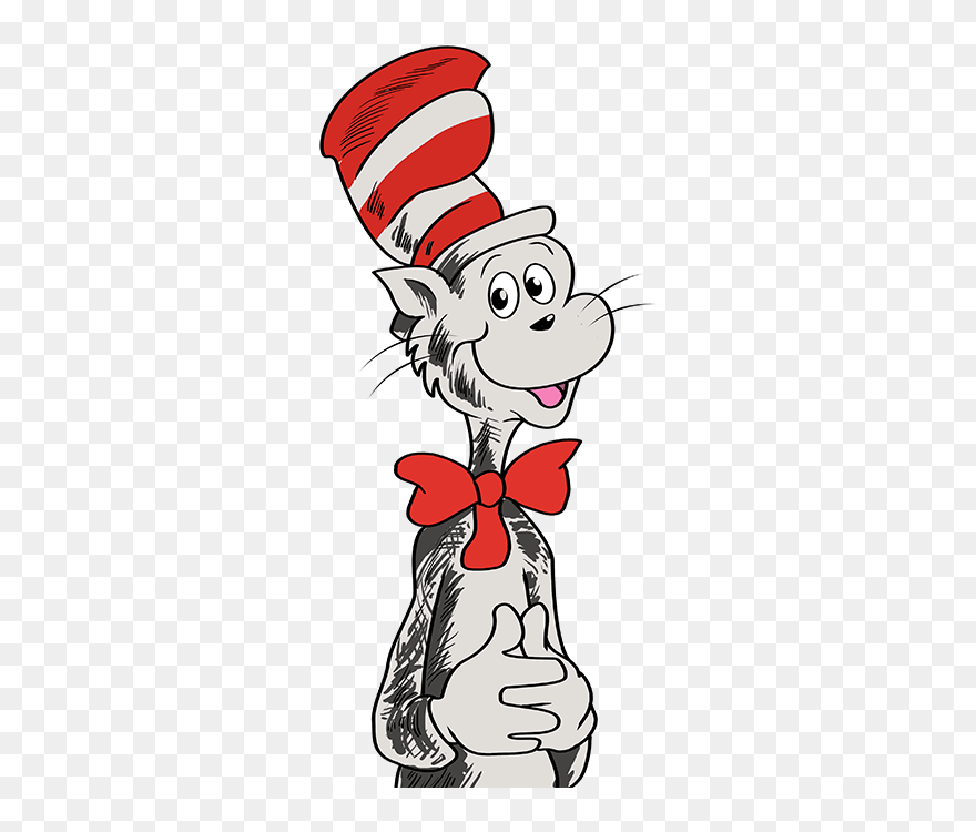 How To Draw The Cat In The Hat - Drawing How To Draw Cat In The Hat Clipart