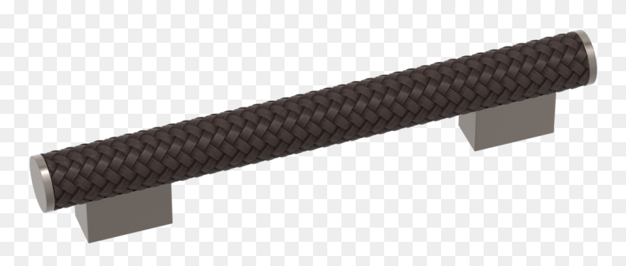 Coffin Leg Scroll Cabinet Handle Woven Cocoa And Satin - Strap Clipart