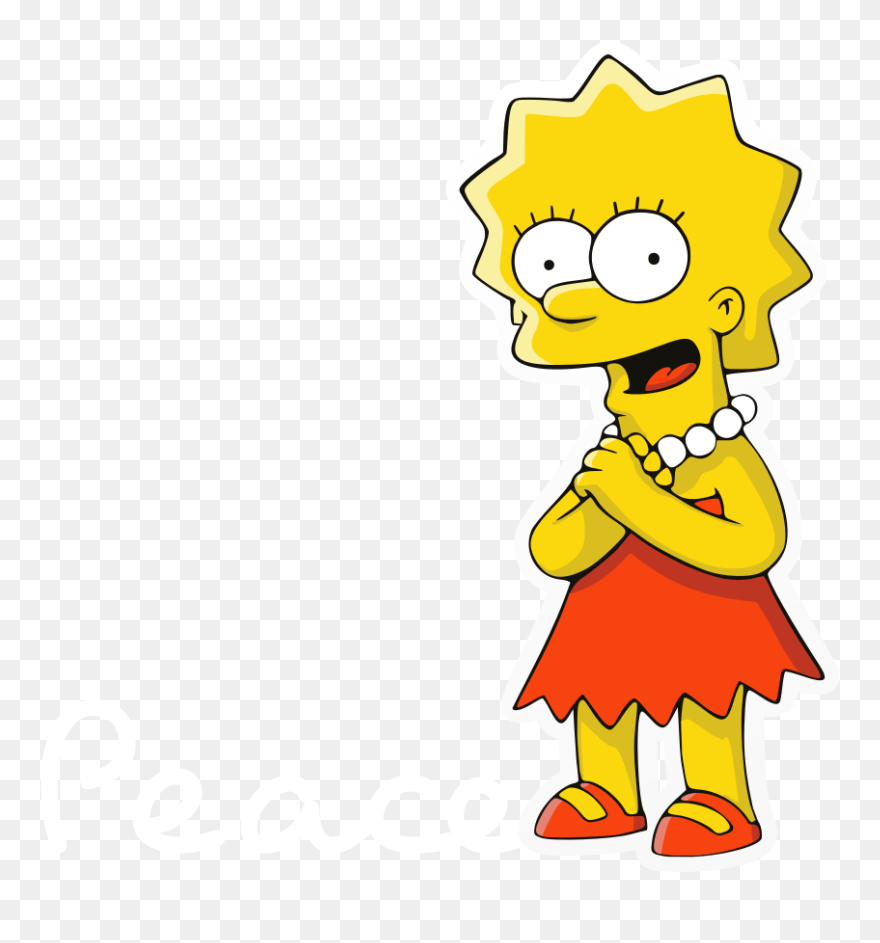 Lisa Simpson White Background Clipart