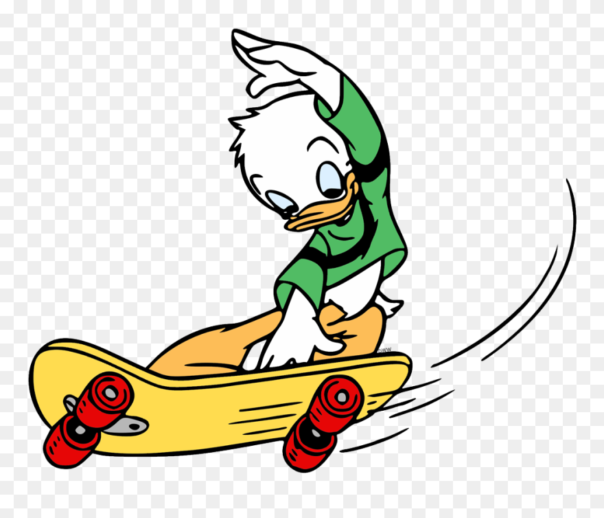 Huey Dewey And Louie Skateboard Clipart