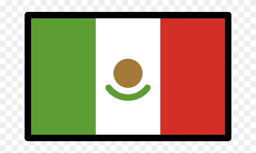 Mexico Flag Emoji Clipart - Circle - Png Download