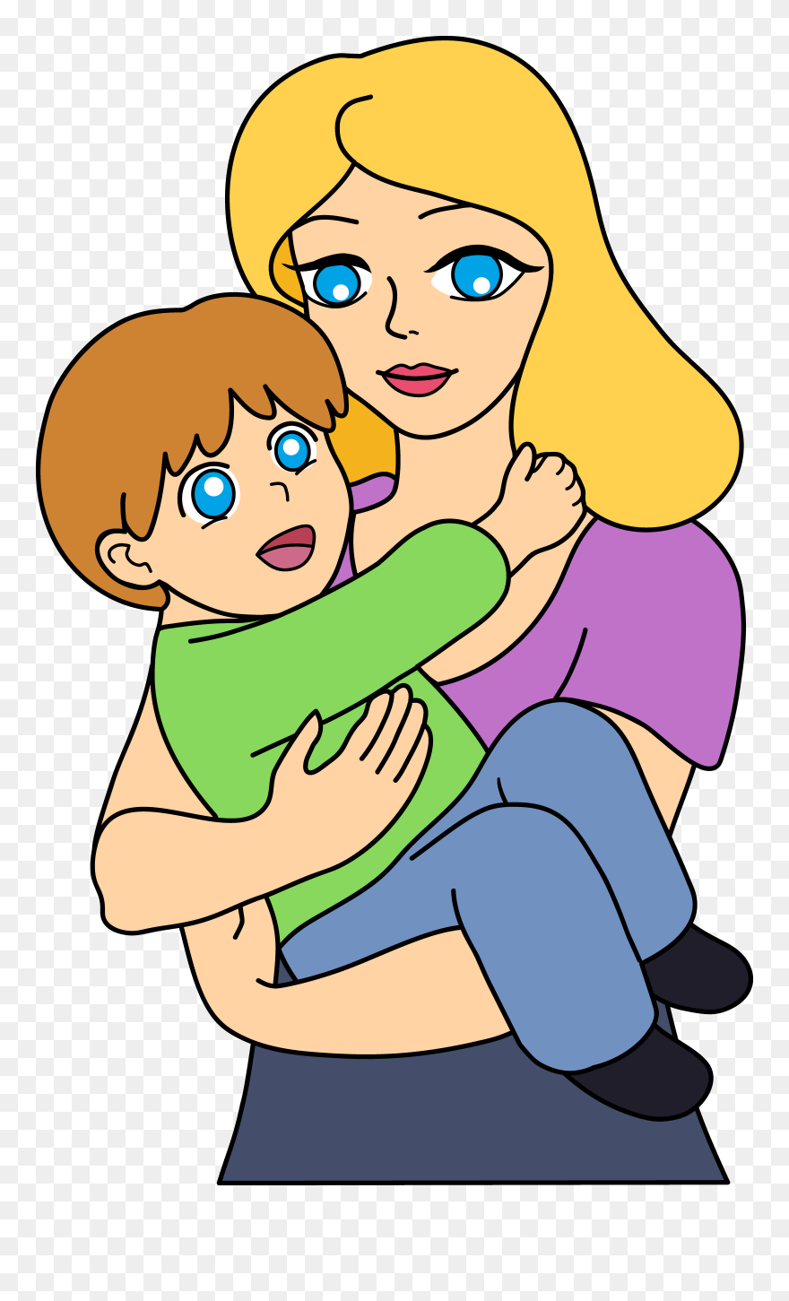 Blonde Mom Clipart - Png Download