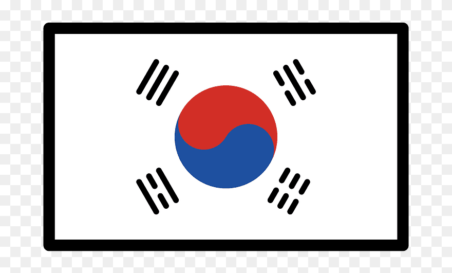 South Korea Flag Emoji Clipart - Circle - Png Download