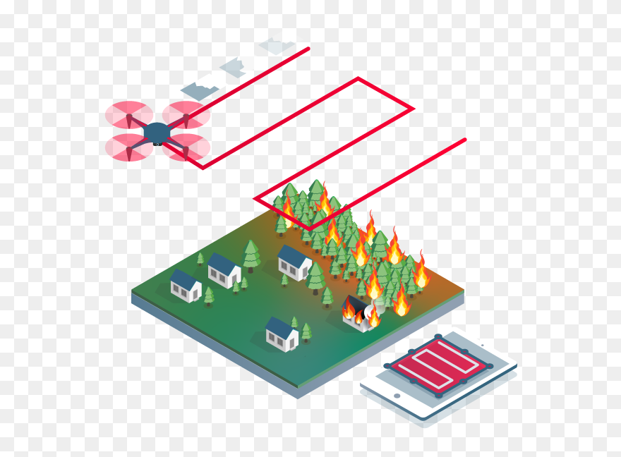 Drone Software Mapping Clipart