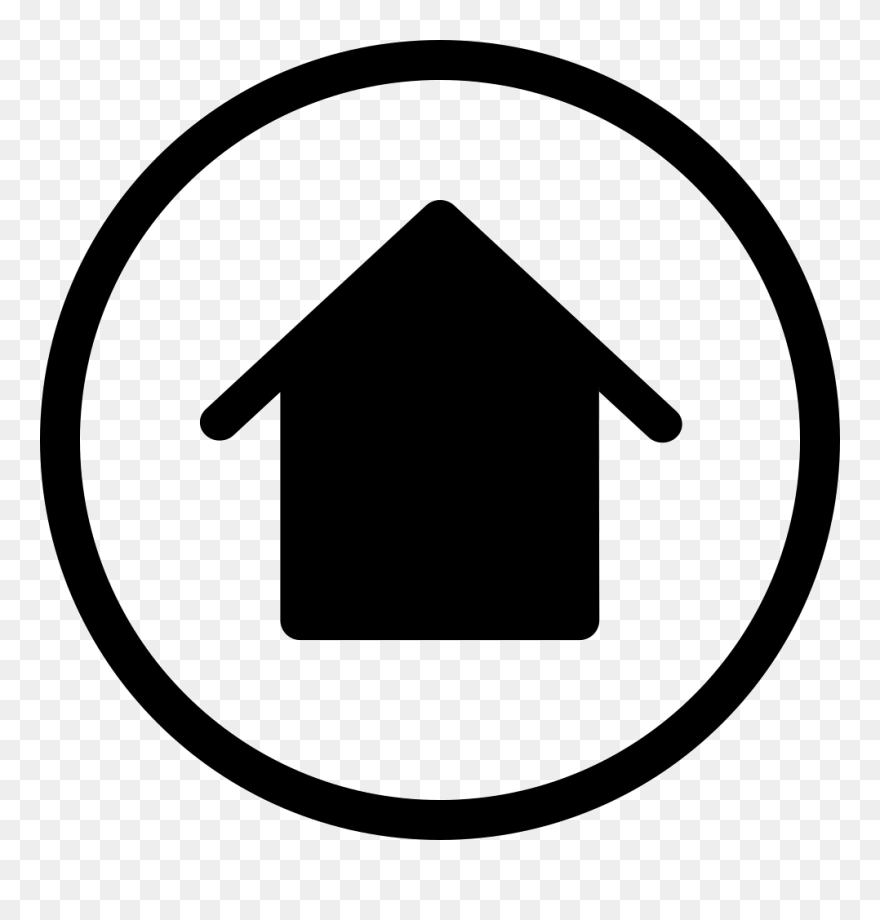 Simple Circled Home Icon Clip Arts - Five - Png Download