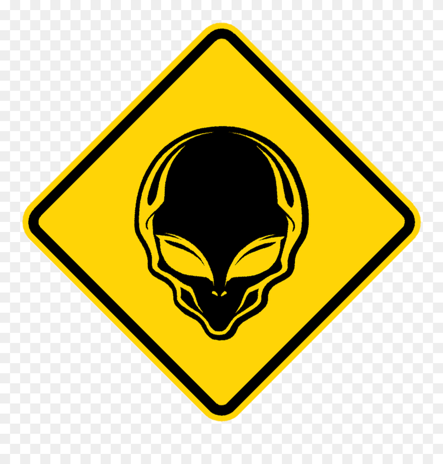 Alien Crossing Sign - Winding Or Curvy Road Sign Clipart