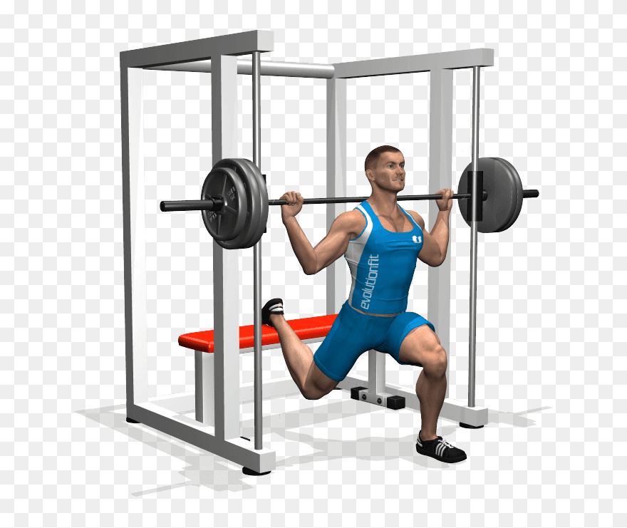Squat Bulgaro Con Bilanciere Clipart