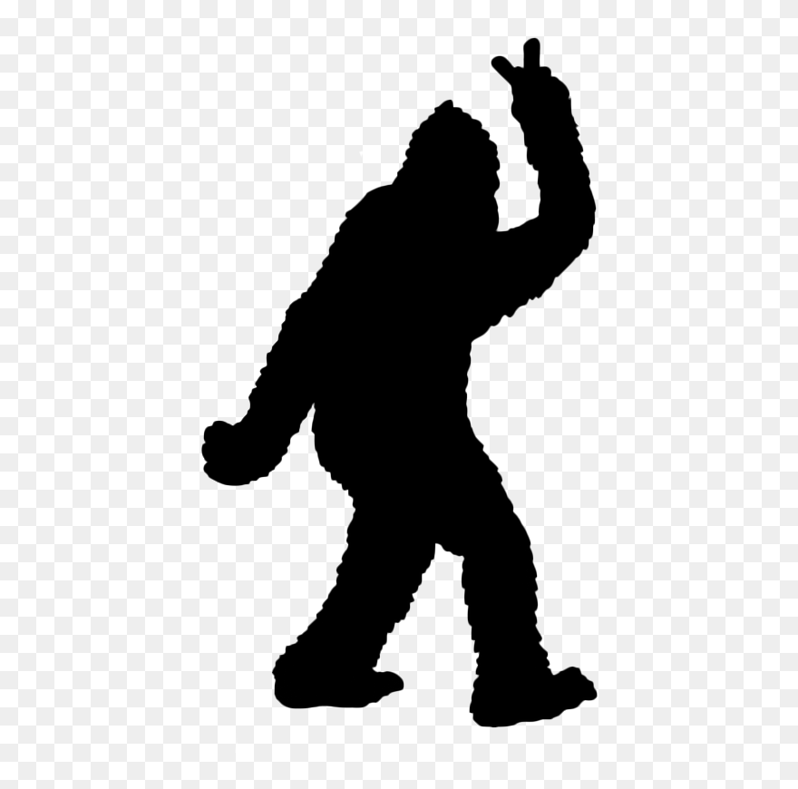 Peacesignsquatch - Social Distancing Champion Bigfoot Clipart