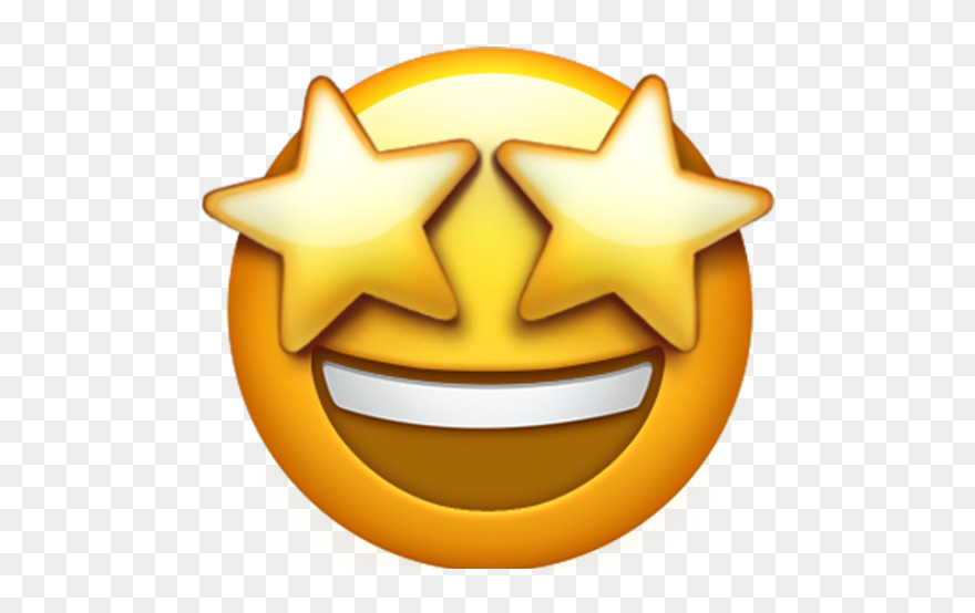 Star Eyes Emoji Transparent Clipart