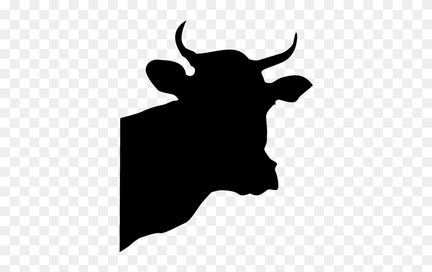 Cattle The Laughing Cow Logo Kiri - Cow Head Silhouette Png Clipart