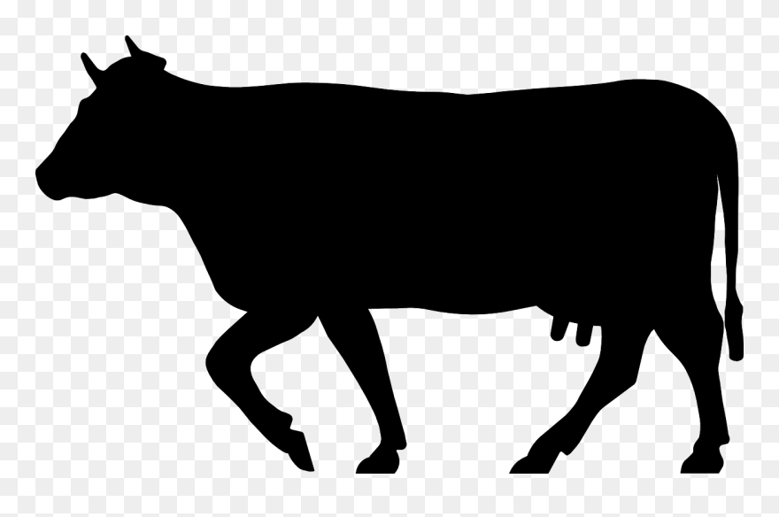 Clipart Cow Beef - Cow Silhouette Png Transparent Png