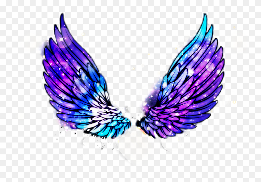 #wings #galaxy #angel #halo #bird #party #urban - Transparent Galaxy Angel Wings Clipart