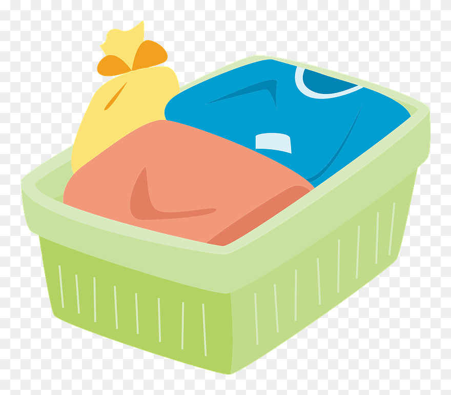 Clothing Basket Sento Clipart - イラスト カゴ - Png Download