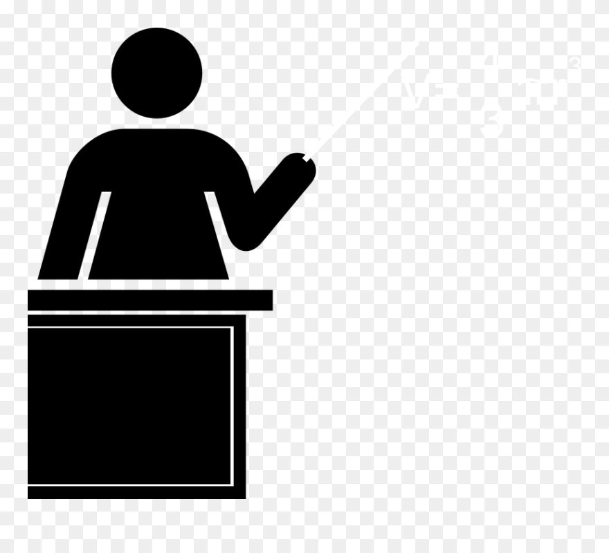 Transparent Teacher Apple Clipart Black And White - Black And White Teacher Clipart - Png Download