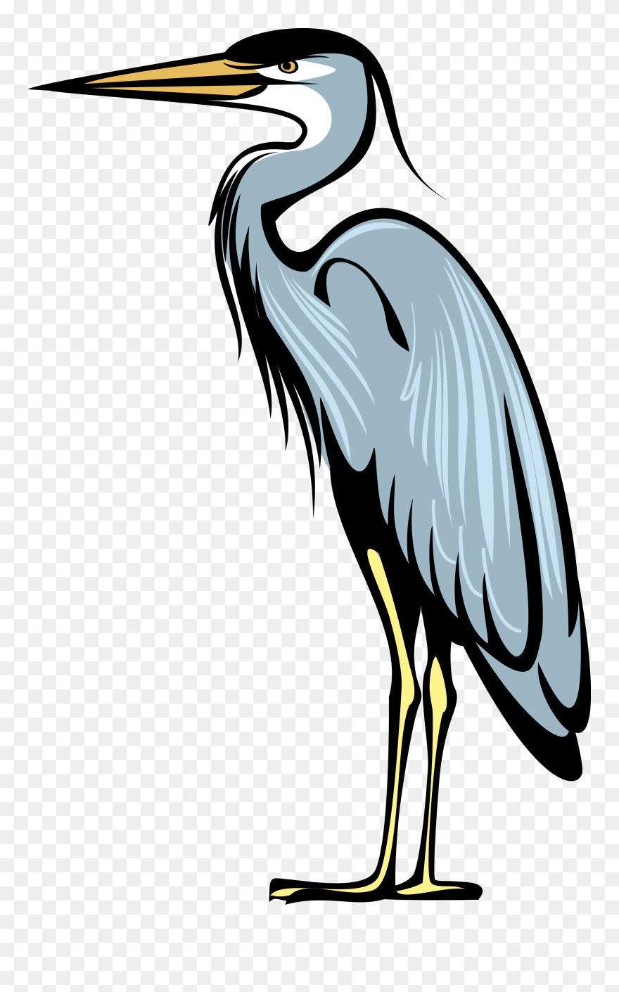 Great Blue Heron Bird Crane Heraldry - Great Blue Heron Clipart - Png Download
