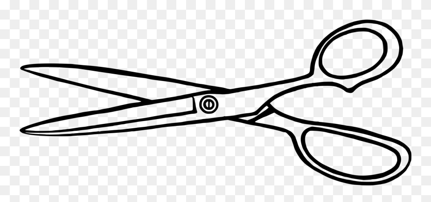 Line Art,angle,area - Clip Art Black And White Scissors - Png Download