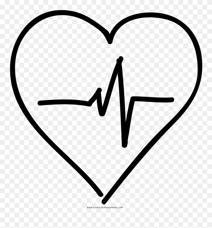 Heart Rate Coloring Page Clipart