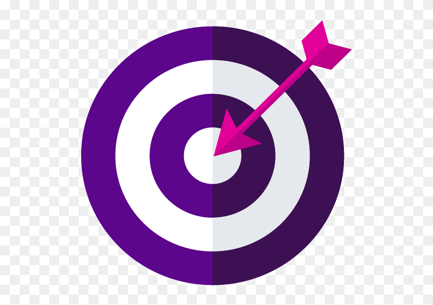 Bullseye Clipart Purple - Clipart For Sales Strategy In Png Format Transparent Png