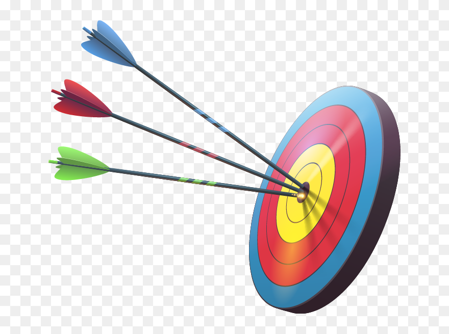 Transparent Target With Arrow Clipart - Archery Clipart Transparent Background - Png Download