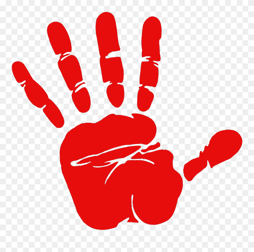 Transparent Background Green Hand Print Clipart