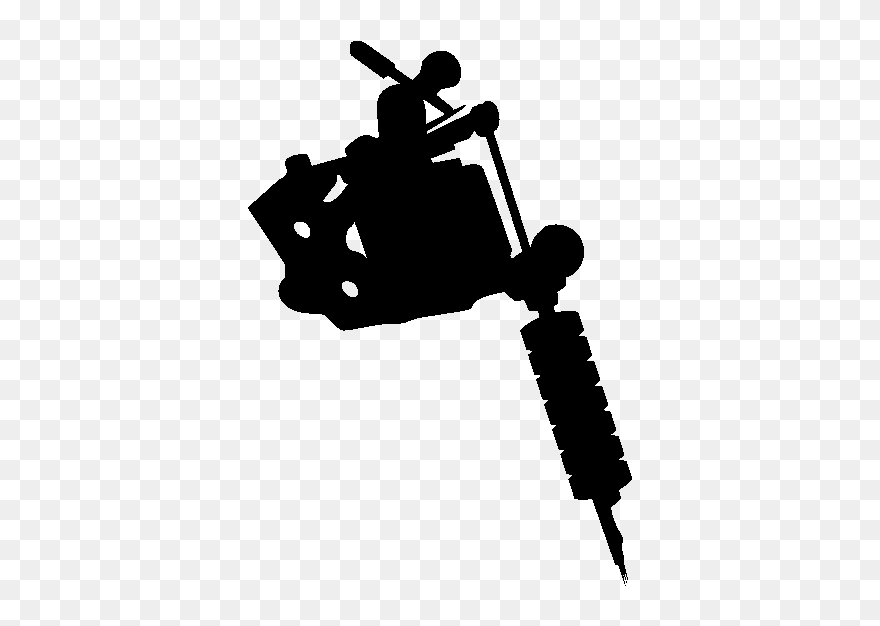 Tattoo Machine Wall Decal Tattoo Artist - Tattoo Machine Silhouette Vector Clipart