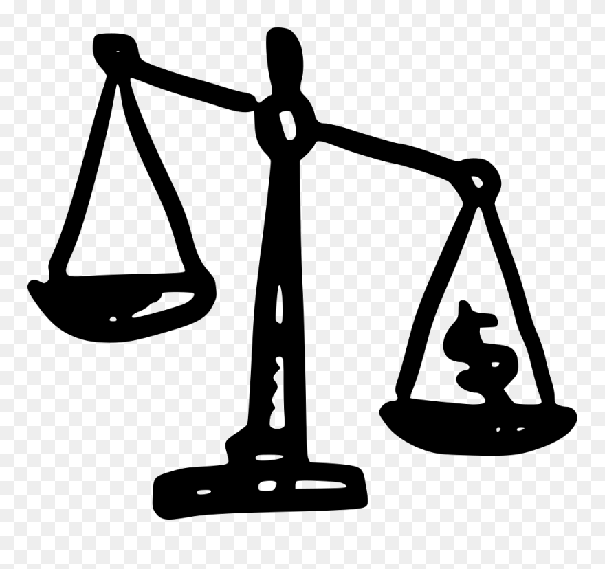 Money Scales - Risk And Finance Icon Clipart