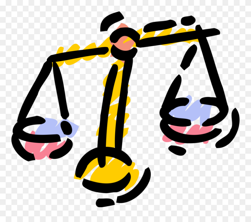 Vector Illustration Of Weighing Scales Force-measuring Clipart