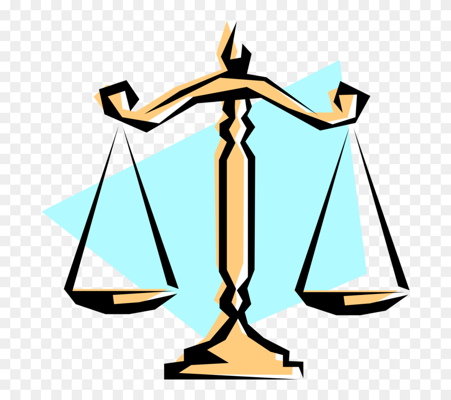 Vector Illustration Of Weighing Scales Force-measuring - Brown Vs Board Of Education Symbol Clipart