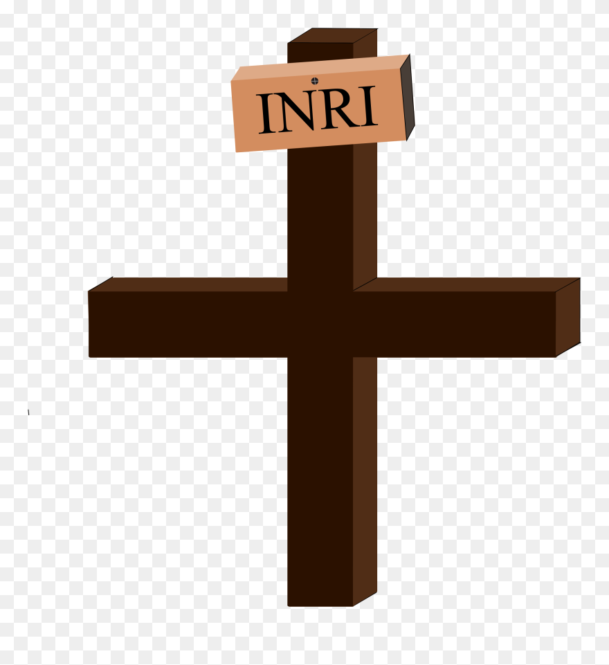 Crucifix Clipart Brown - Jesus Cross Inri Clipart - Png Download