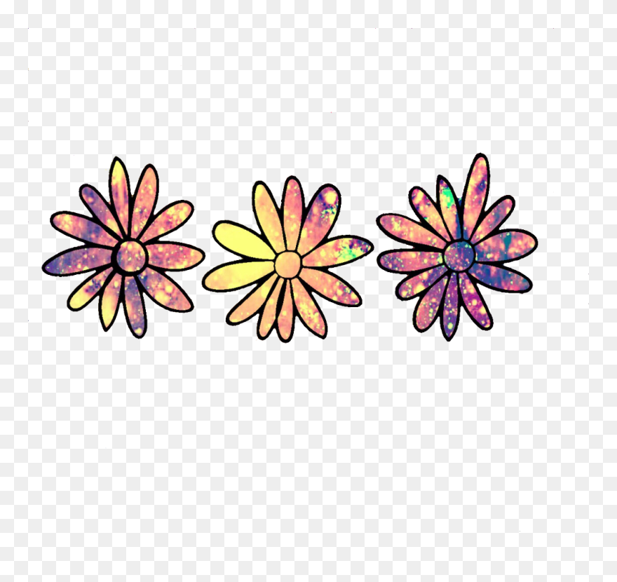 Ftestickers Flowers Glitter Sparkle Crown Png Cute - Girly Clipart Transparent
