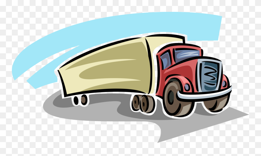 Vector Illustration Of Commercial Shipping And Delivery - Vector Graphics Clipart